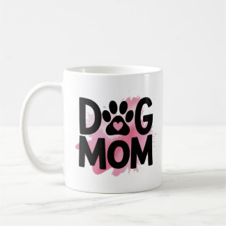 Dog Mom Paw Print Heart Coffee Mug Dog Lover Gift