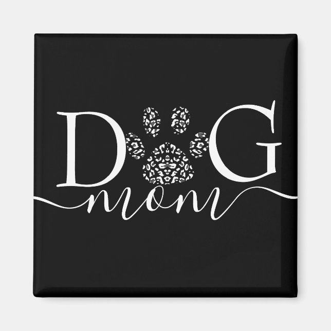 Dog Mom pawprint  Magnet (Front)