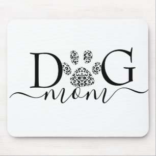 Dog Mom pawprint Mouse Pad