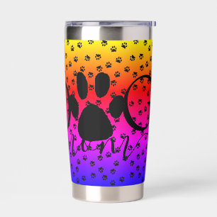 Dog Mom pawprint personalized Insulated Tumbler
