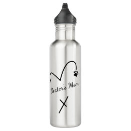 Dog Mom, Personalize this Dog Mom or Dog Dad  710 Ml Water Bottle