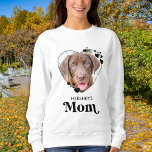 Dog MOM Personalized Heart Dog Lover Pet Photo Sweatshirt<br><div class="desc">Dog Mom ... Surprise your favourite Dog Mom this Mother's Day , Christmas or her birthday with this super cute custom pet photo t-shirt. Customize this dog mom shirt with your dog's favourite photos, and name. This dog mom shirt is a must for dog lovers and dog moms! Great gift...</div>