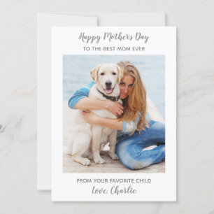  Dog Mom Personalized Pet Photo Happy Mother's Day Holiday Card