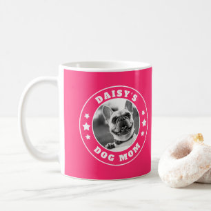 Dog Mom Personalized Photo and Name Coffee Mug