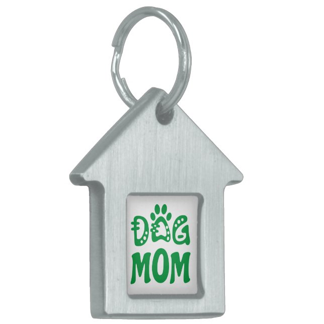 Dog Mom Pet ID Tag (Front Left)