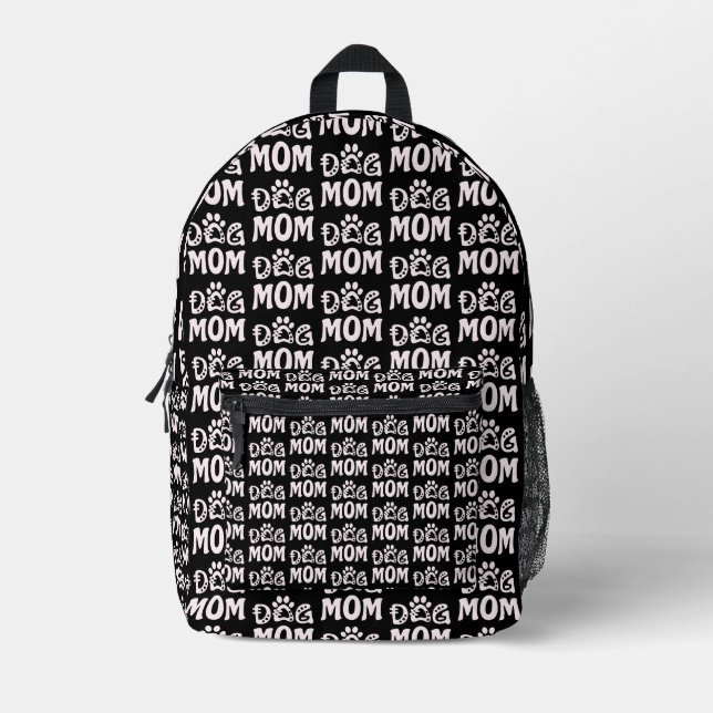 Dog Mom Printed Backpack (Front)
