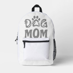 Dog Mom Printed Backpack