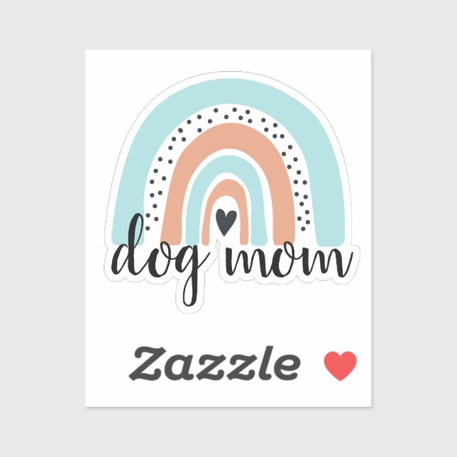 Dog Mom Rainbow Blue Peach (Sheet)