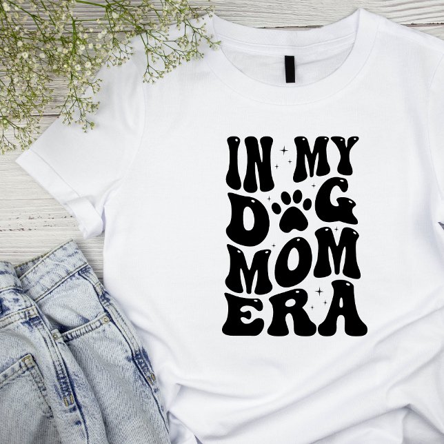 Dog Mom Retro Font Women's Basic T-shirt (Creator Uploaded)