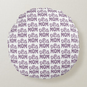 Dog Mom Round Pillow