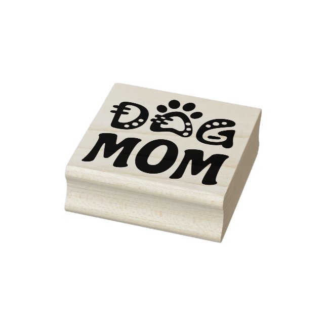 Dog Mom Rubber Stamp (Stamp)