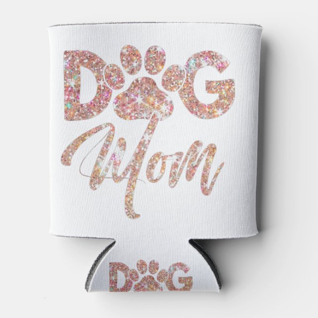 Dog Mom Shirts for Women Cute Letter Print Pet Lov Can Cooler (Front)