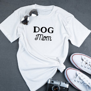 Dog Mom Simple Cute Retro Script Pet Owner T-Shirt