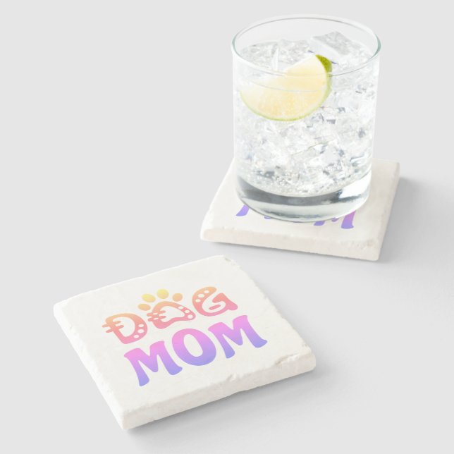 Dog Mom Stone Coaster (Side)