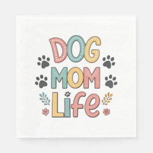 Dog Mom Sunflower Dog Lover Napkin