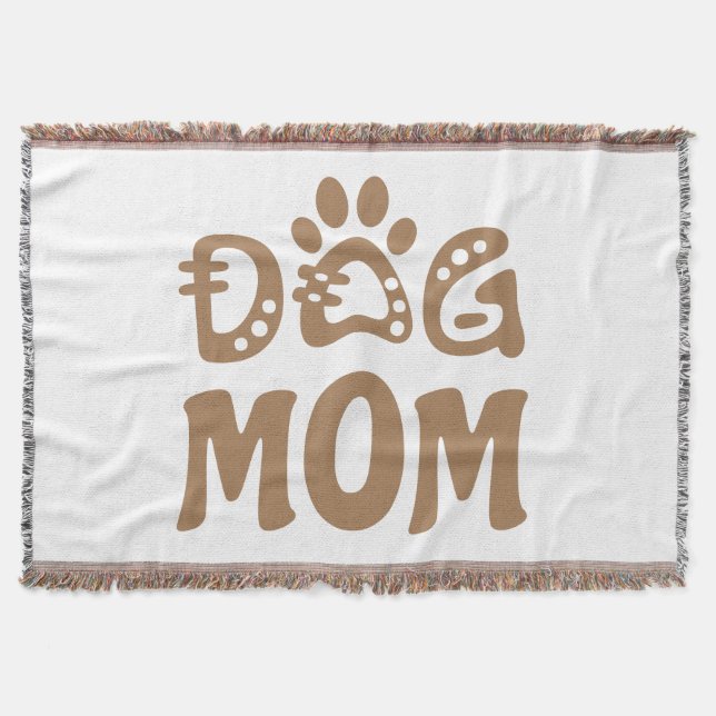 Dog Mom Throw Blanket (Front)