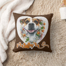 Dog Mom Throw Pillow