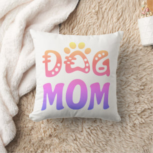Dog Mom Throw Pillow