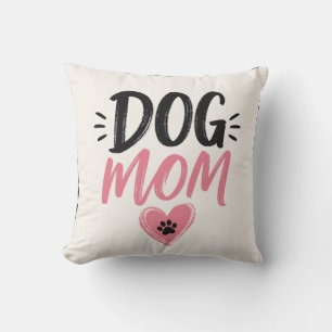 Dog mom throw pillow