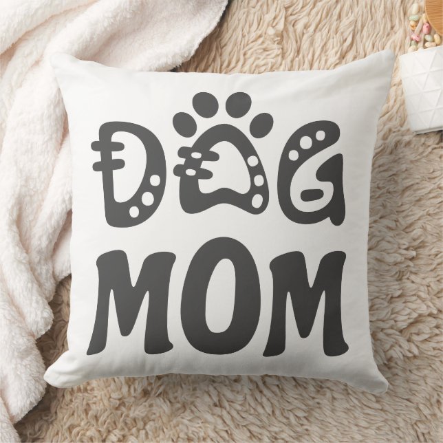 Dog Mom Throw Pillow (Blanket)