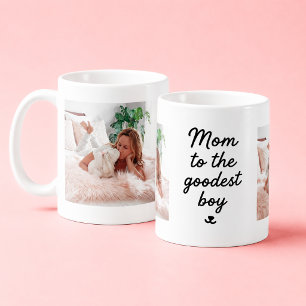 Dog Mom to the Goodest Boy Custom Pet 2 Photo  Coffee Mug