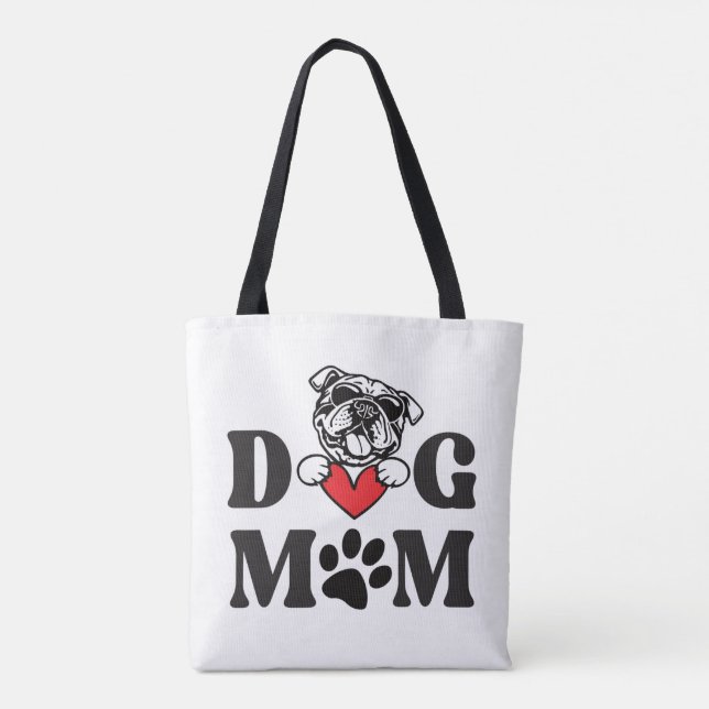 Dog mom  tote bag (Back)