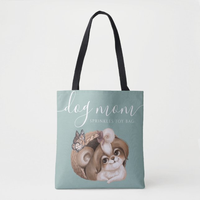 Dog Mom Toy Tote Bag (Front)