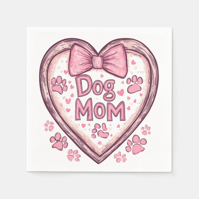 Dog Mom Vibes – Chill and Stylish Design Napkin (Front)