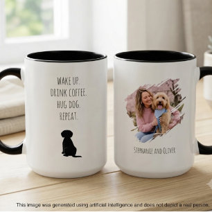 Dog Mom Wake Up Drink Coffee Repeat Mug
