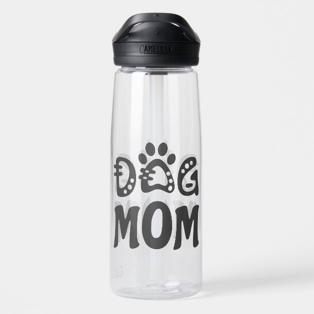 Dog Mom Water Bottle (Back)