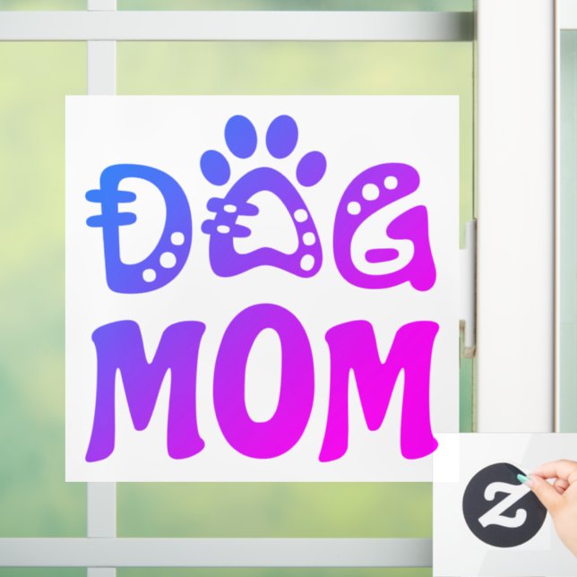 Dog Mom Window Cling (Home)