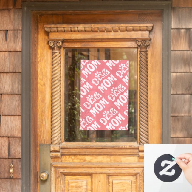 Dog Mom Window Cling (Home Door)