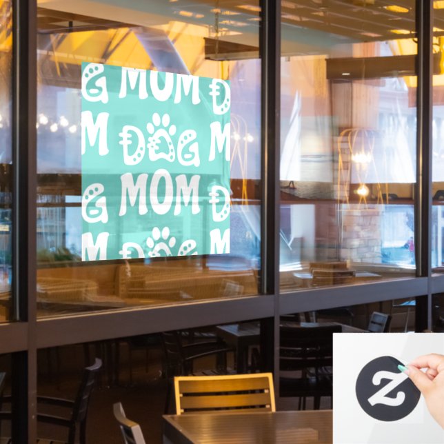 Dog Mom Window Cling (Restaurant Window)