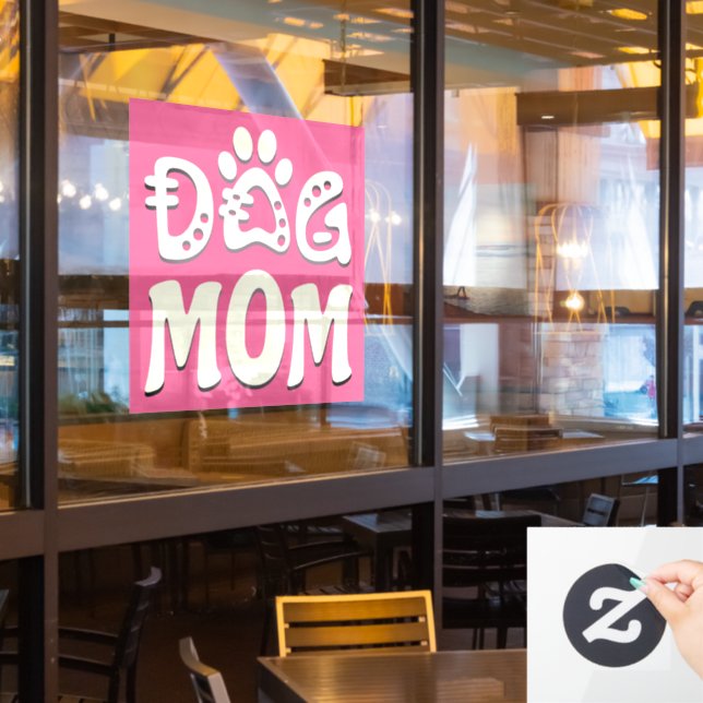 Dog Mom Window Cling (Restaurant Window)