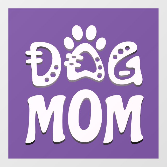 Dog Mom Window Cling (Sheet)