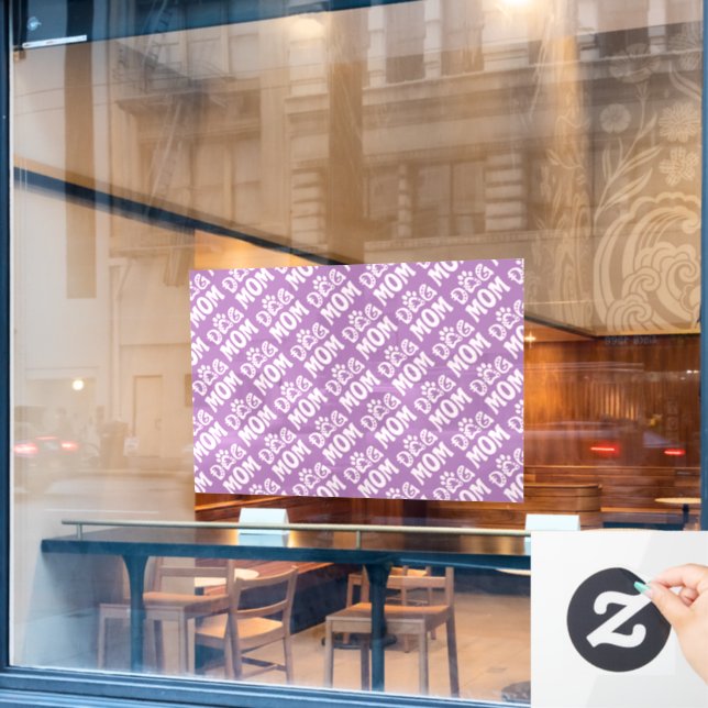 Dog Mom Window Cling (Cafe Window)