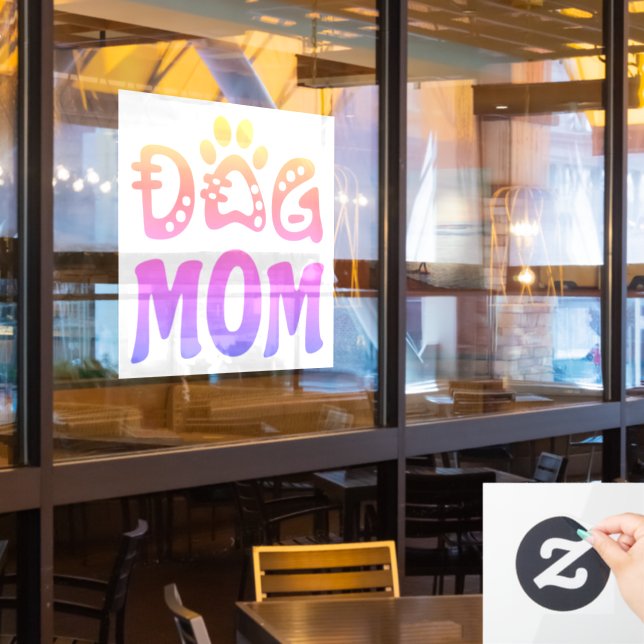 Dog Mom Window Cling (Restaurant Window)
