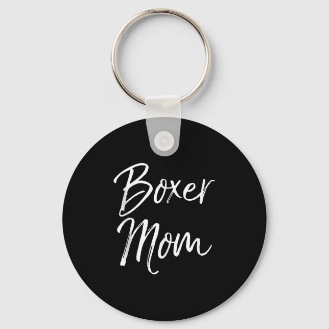 Dog Mother Gift Boxing Mother's Day Quote Cute Box Keychain (Front)