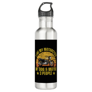 Dog Motorcycle 710 Ml Water Bottle