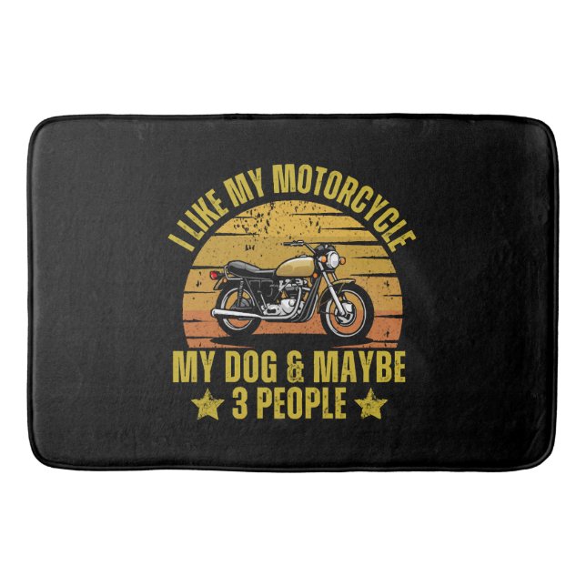 Dog Motorcycle Bath Mat (Front)