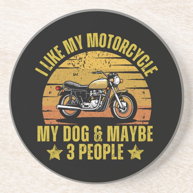 Dog Motorcycle Coaster (Front)
