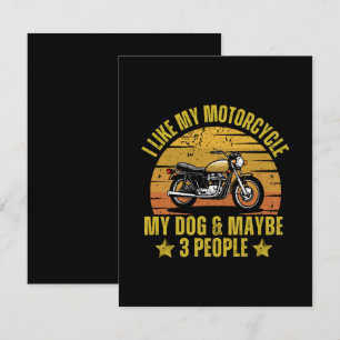 Dog Motorcycle Enclosure Card