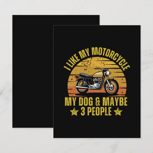 Dog Motorcycle Enclosure Card (Front/Back)