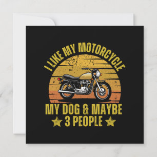 Dog Motorcycle Invitation