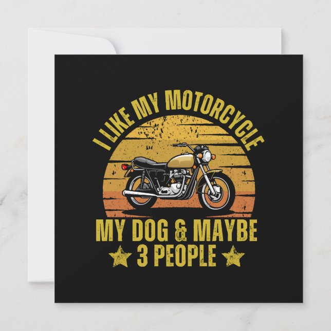 Dog Motorcycle Invitation (Back)