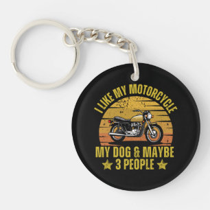 Dog Motorcycle Keychain