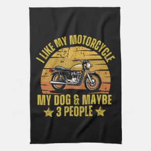 Dog Motorcycle Kitchen Towel