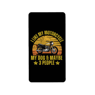 Dog Motorcycle Label