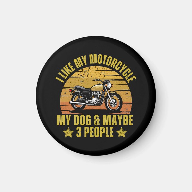 Dog Motorcycle Magnet (Front)