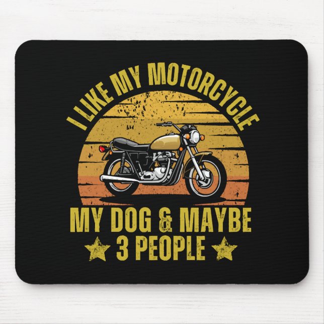 Dog Motorcycle Mouse Pad (Front)
